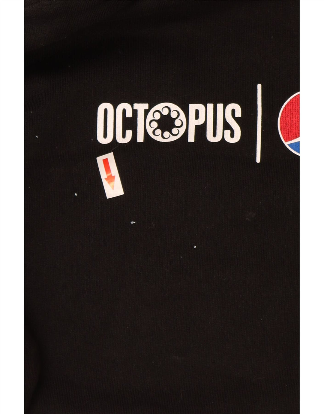 Octopus Pull à capuche graphique pour homme en coton noir moyen