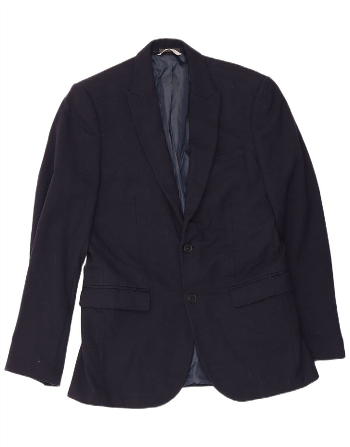 Marks & Spencer Veste blazer coupe slim à 2 boutons pour homme UK 38 Bleu marine moyen