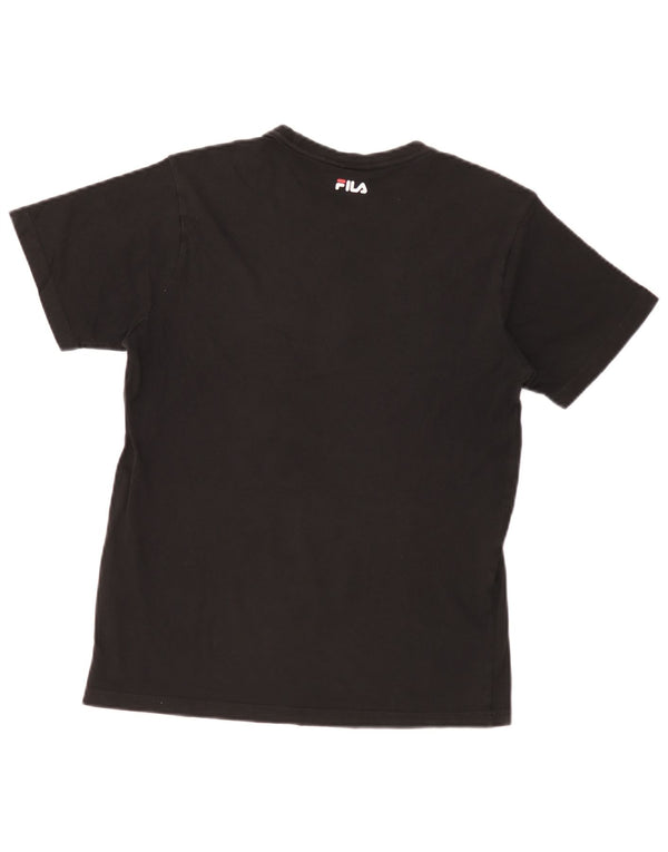 Fila T-Shirt Graphique Top XS Noir Coton Homme