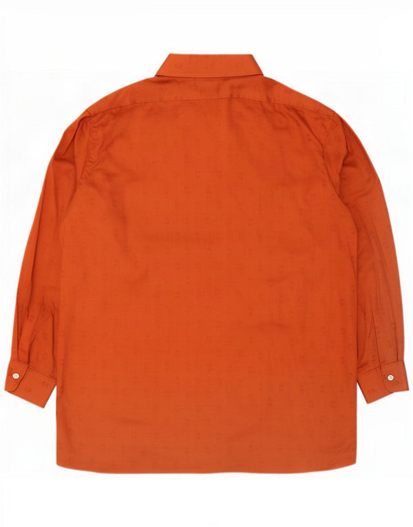 Schild Chemise Homme Taille 43 Large Orange Ikat Coton