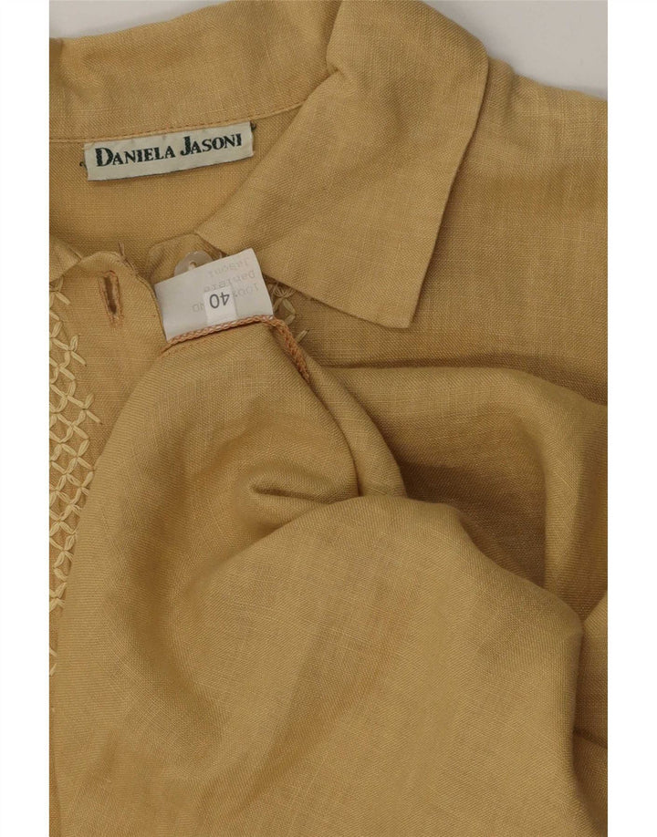 Daniela Jasoni Robe Maxi Femme IT 40 Petit Lin Beige