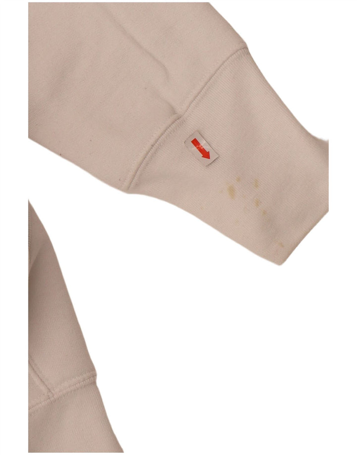 Champion Pull à capuche graphique pour homme Large Blanc Polyester