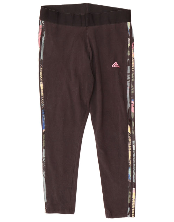Adidas Leggings Femme UK 16/18 Large Noir Coton