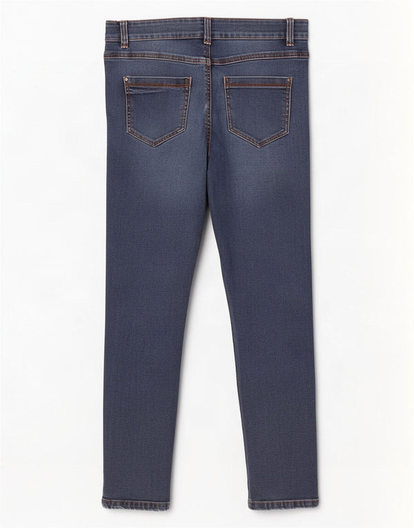 M&Co Jean skinny pour femme UK 10 Small W30 L28 Bleu marine Coton