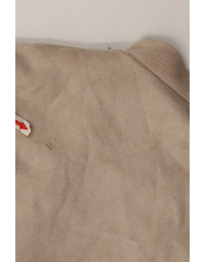 Zara Veste bomber surdimensionnée pour femme UK 14 Polyester beige moyen