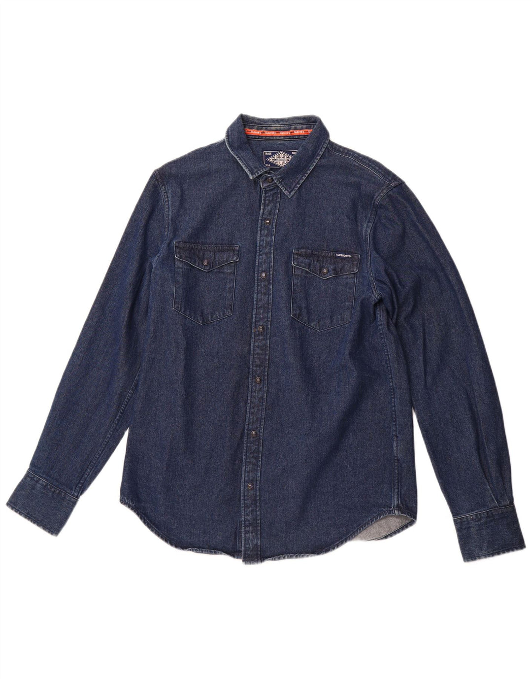 SUPERDRY Chemise en Jean Homme Bleu Marine Large Coton