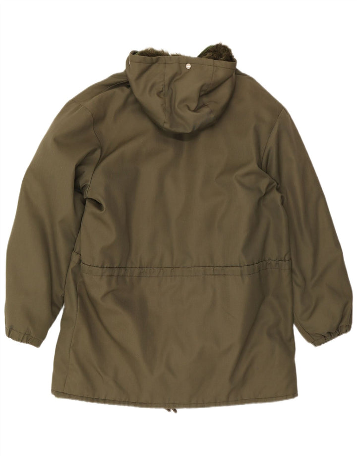 Veste Parka à Capuchon Homme Vintage IT 50 Grand Kaki