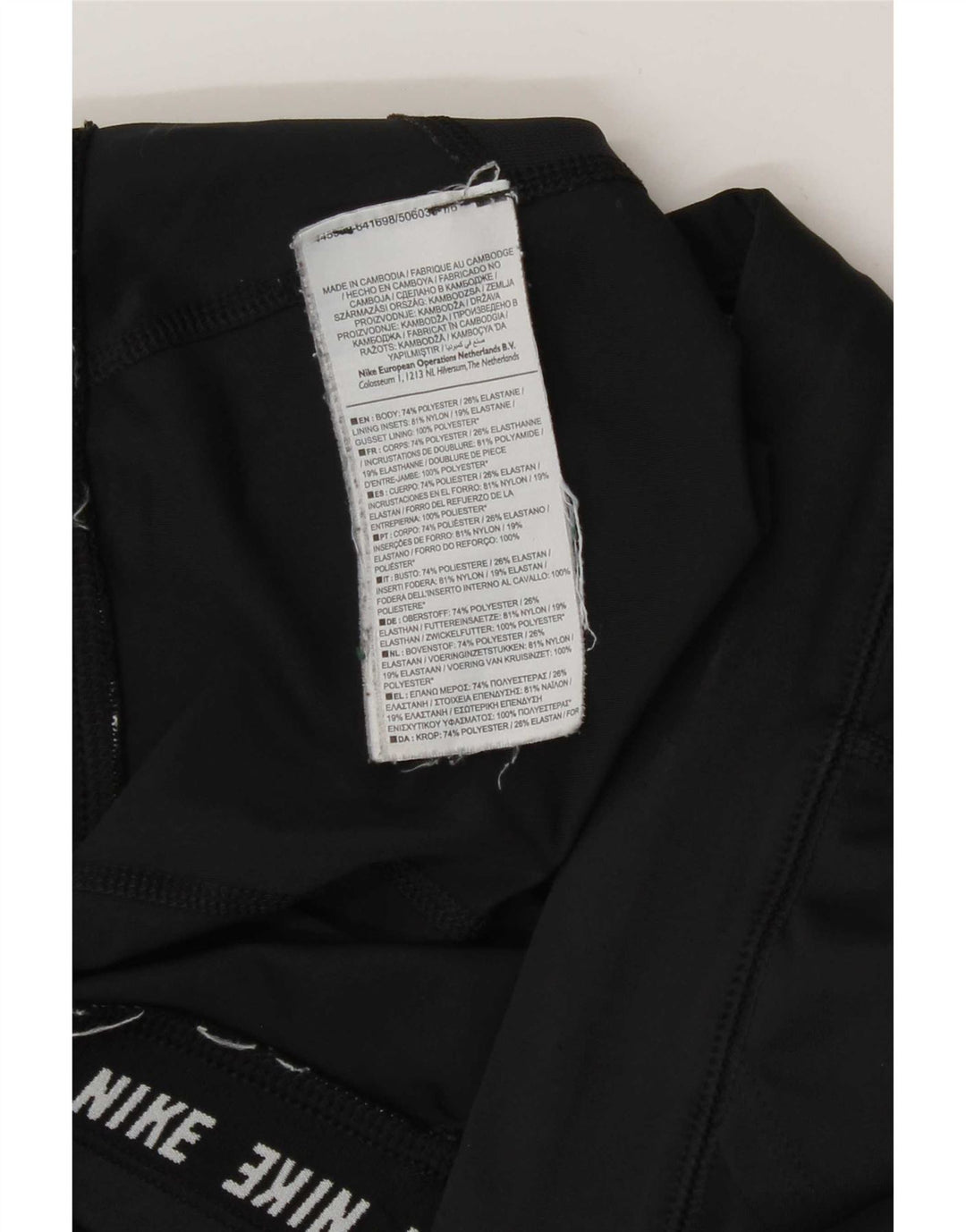 Nike Legging court Dri Fit pour femme UK 12 Noir moyen Polyester
