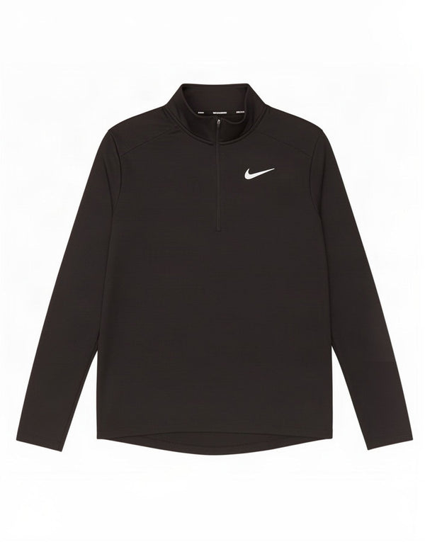 Nike Hommes Dri Fit Zip Neck Pull Survêtement Haut Noir Moyen Polyester