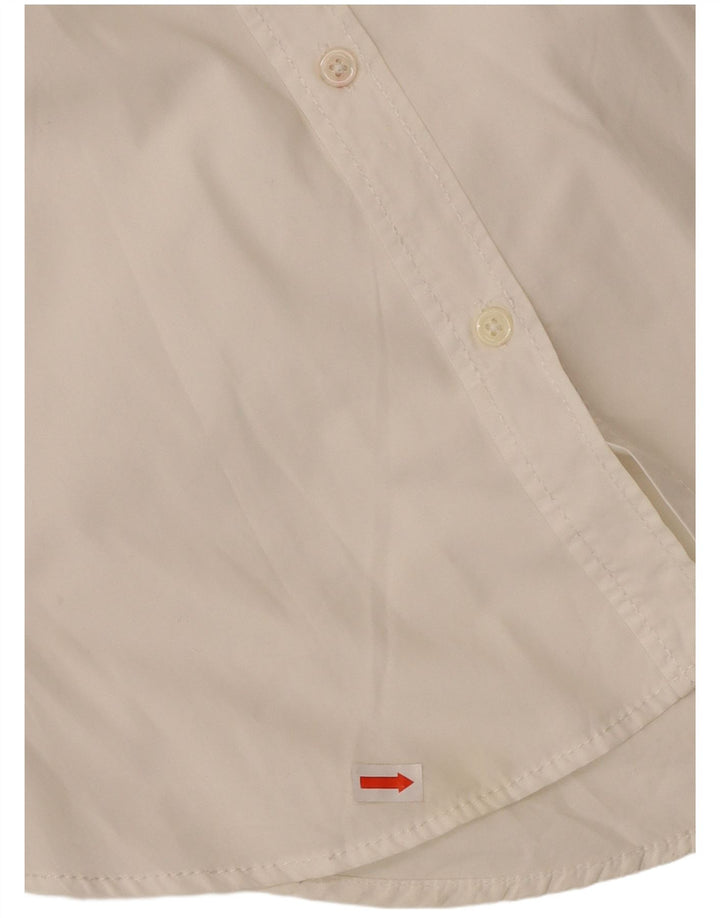 BENETTON Chemise surdimensionnée pour femme UK 6 XS Blanc Coton