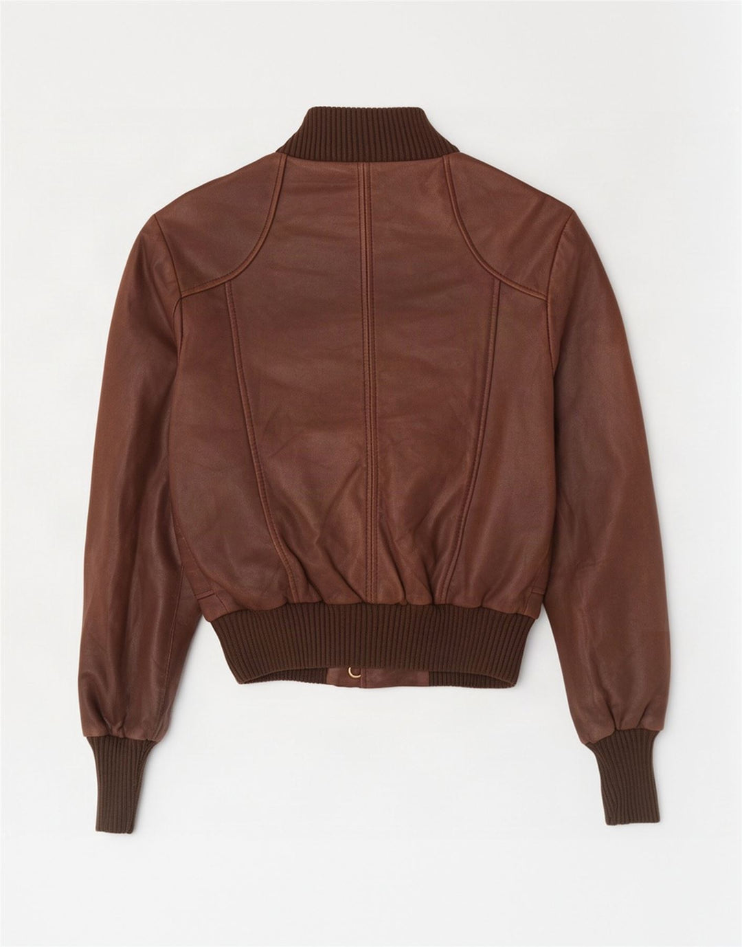 Oasis Veste en cuir courte pour femme UK 6 XS Marron