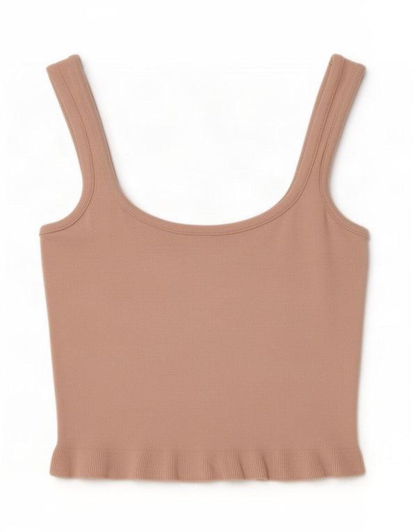 Zara Womens Crop Cami Top UK 8 Petit Rose
