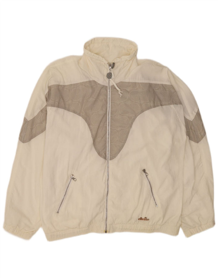 Ellesse Veste de survêtement pour femme UK 18 XL Blanc Colourblock