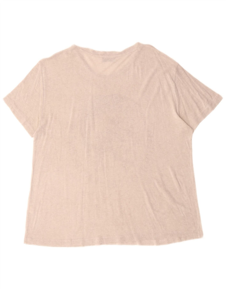 Diesel T-Shirt Graphique Femme UK 18 XL Beige Classique