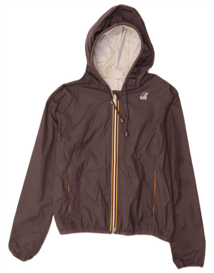 K-WAY Veste de Pluie à Capuche Garçon 6-7 Ans Gris Polyamide