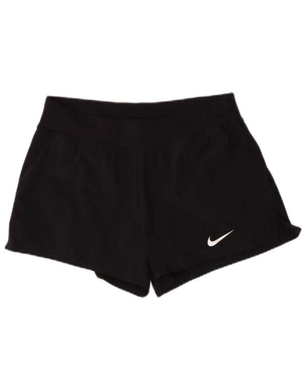 Nike Short de sport Dri Fit pour femme UK 12 Noir moyen Polyester