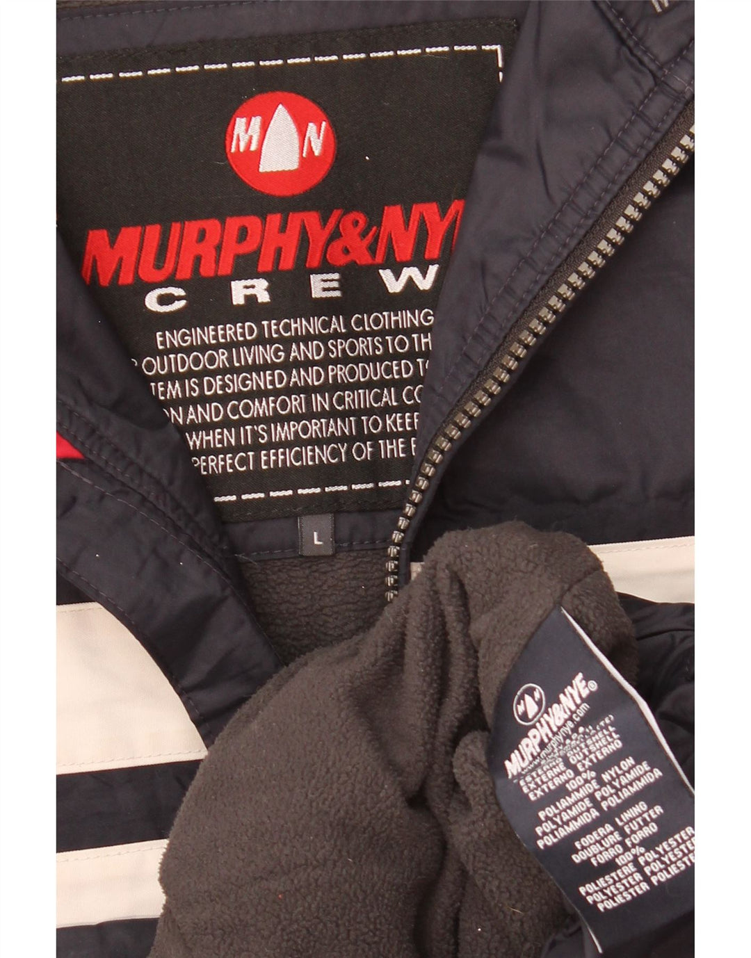 Murphy & Nye Veste coupe-vent pour homme UK 40 Large Bleu marine Colourblock