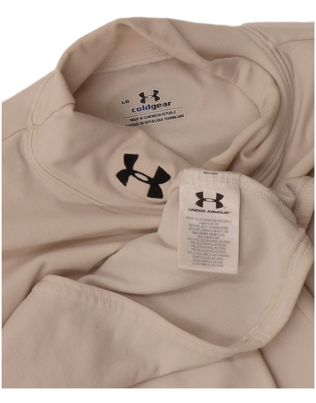 Under Armour Cold Gear Top à manches longues pour femme en nylon blanc cassé