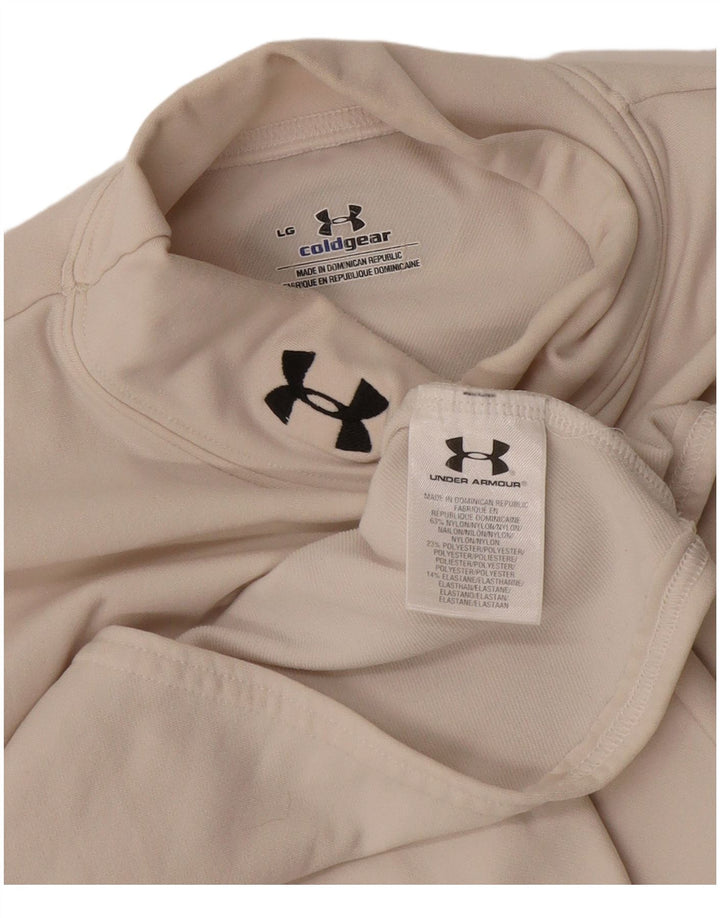 Under Armour Cold Gear Top à manches longues pour femme en nylon blanc cassé