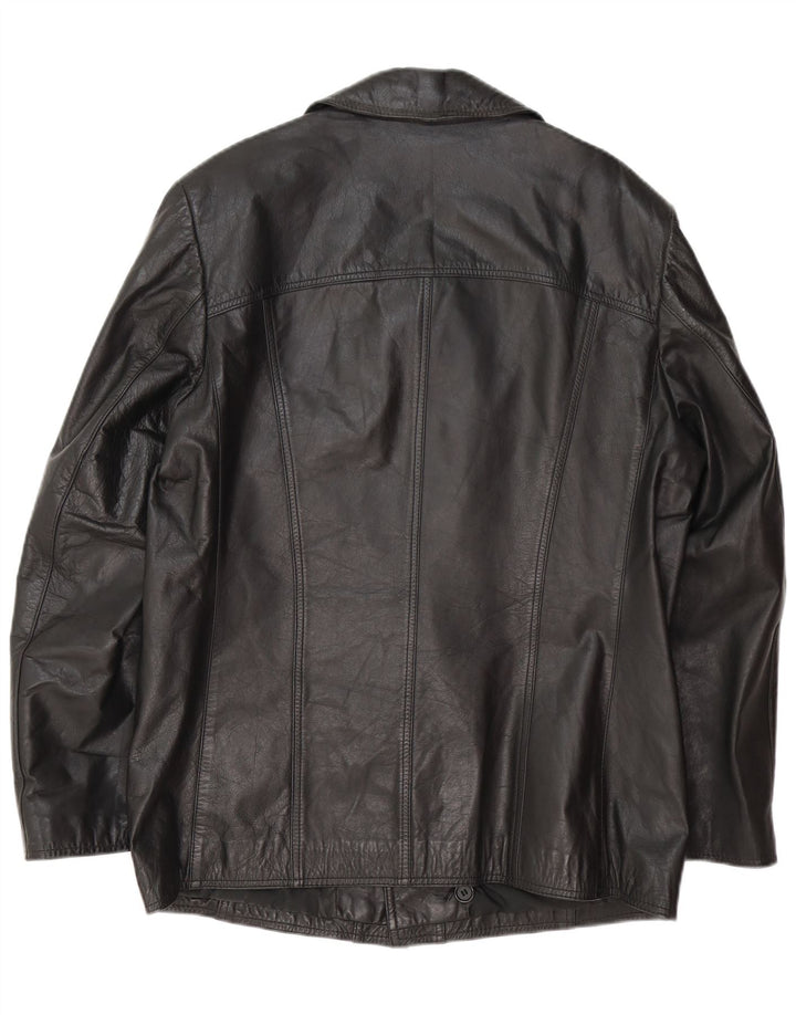 Veste en cuir homme vintage UK 38 Cuir noir moyen