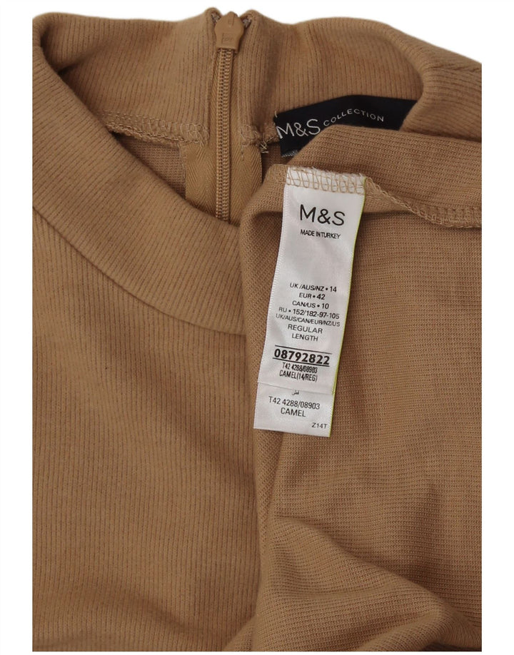 Marks & Spencer Robe pull pour femme UK 44 Polyester beige moyen