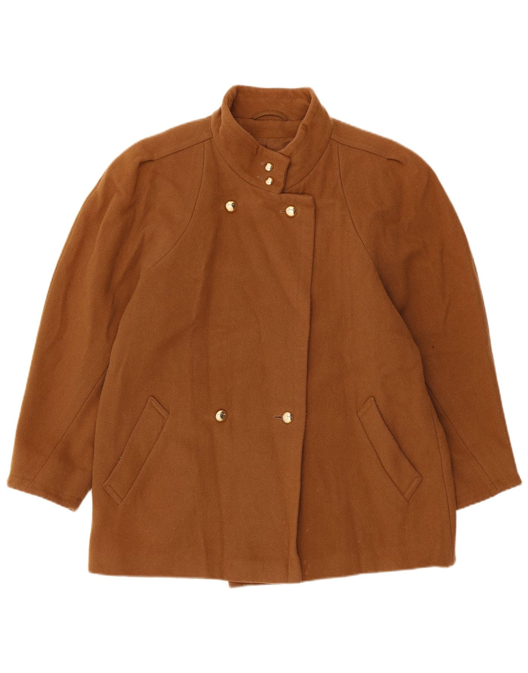 St Michael Veste double boutonnage pour femme UK 14 Grande laine beige