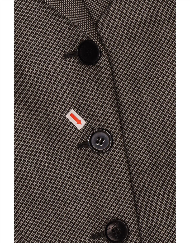 MOSCHINO Veste Blazer Pas Cher et Chic pour Femme UK 14 Grand Gris Classique