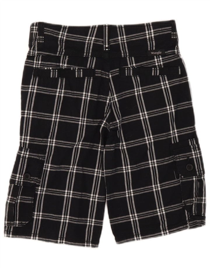 Wrangler Short Cargo Garçon 9-10 Ans W25 Coton à Carreaux Noir