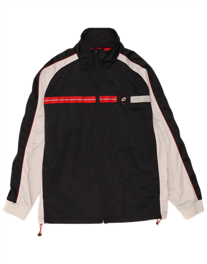 Lotto Veste de survêtement pour homme XL Noir Colourblock Polyester