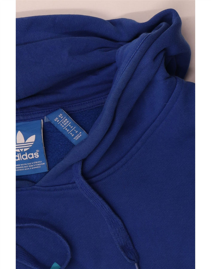 Adidas Pull à capuche graphique pour homme en coton bleu moyen