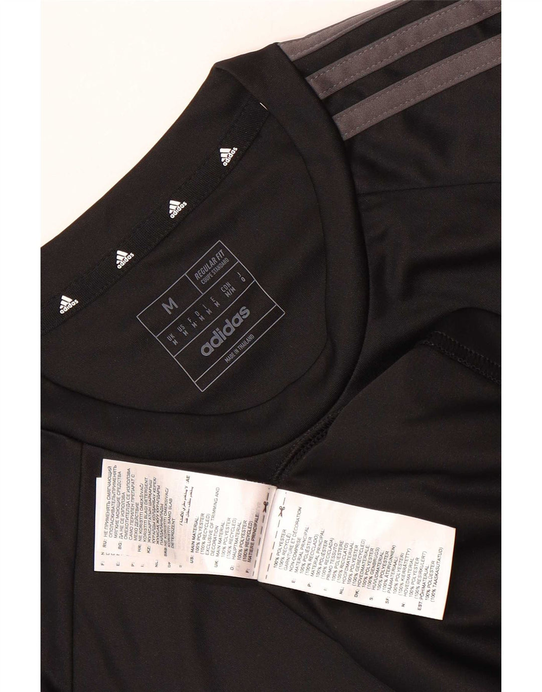 Adidas Hommes Aeroready Regular Fit T-Shirt Top Noir Moyen Polyester