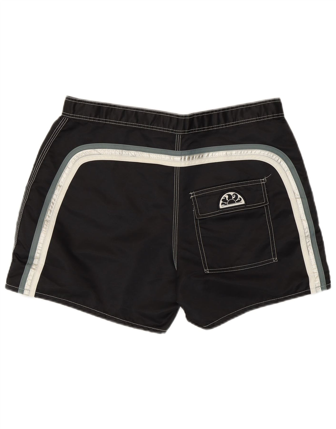 Sundek Short de bain homme moyen noir rayé plage