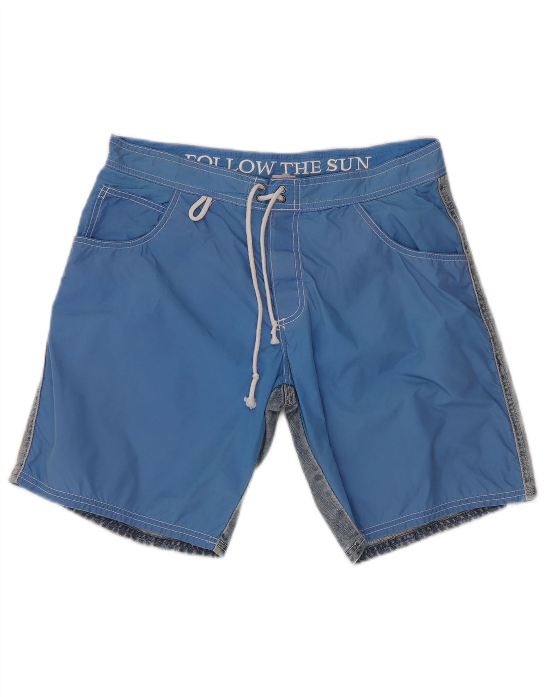 SUNDEK Short de Bain Homme Bleu Moyen Colorblock Coton