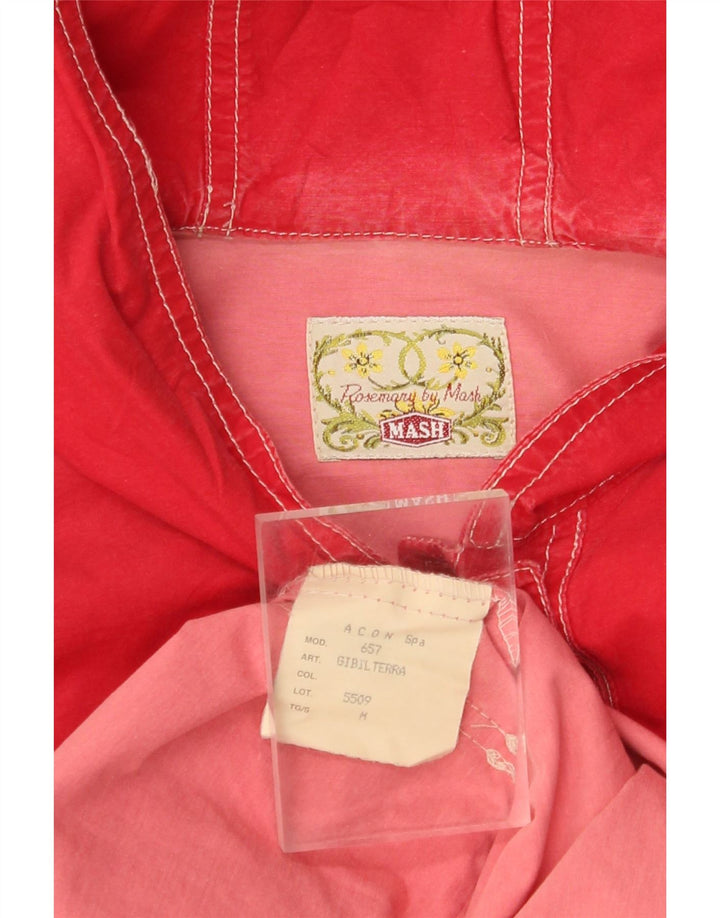MASH Veste utilitaire à capuche surdimensionnée pour femme UK 14 Coton rouge moyen