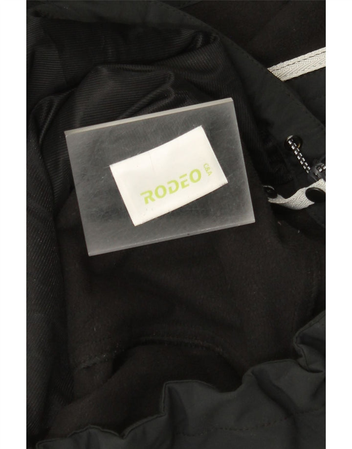 Rodeo Veste coupe-vent à capuche pour homme UK 42 XL Noir Polyester