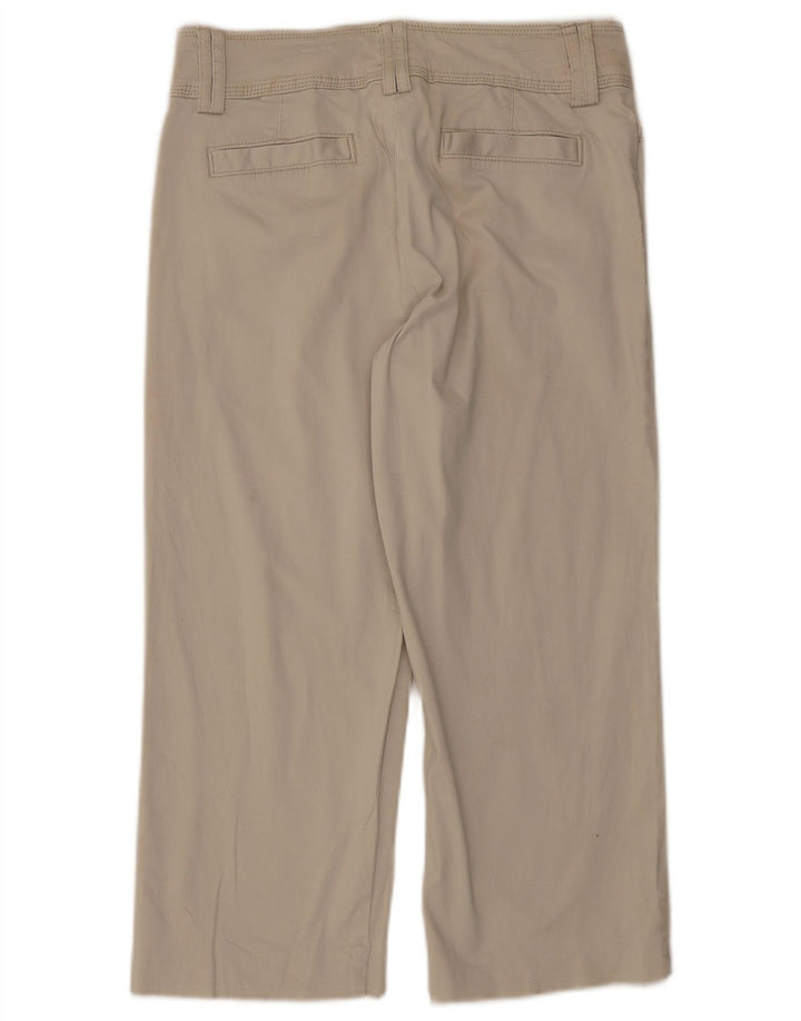 LEE Womens Natural Fit Straight Capri Trousers US 6 Medium W30 L21 Grey