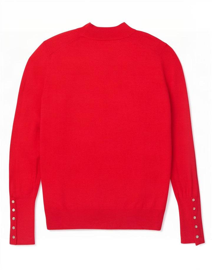 Zara Pull col roulé pour femme UK 16 Large Rouge