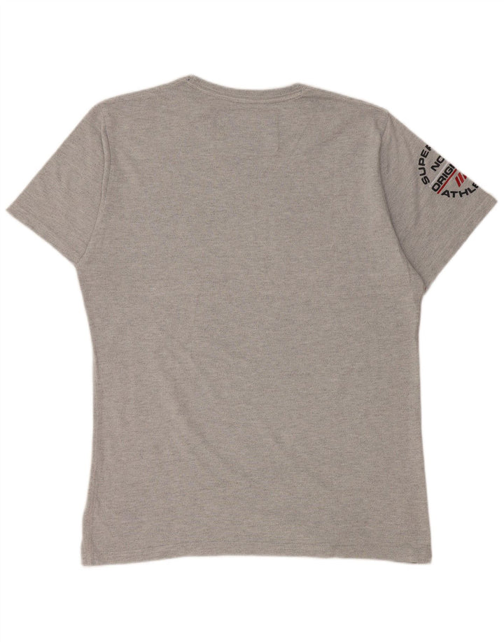 SUPERDRY T-Shirt Graphique Femme Top 2XL Gris Colourblock