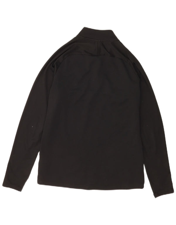 Haut de survêtement Nike Dri Fit Zip Neck pour homme, color block, noir moyen
