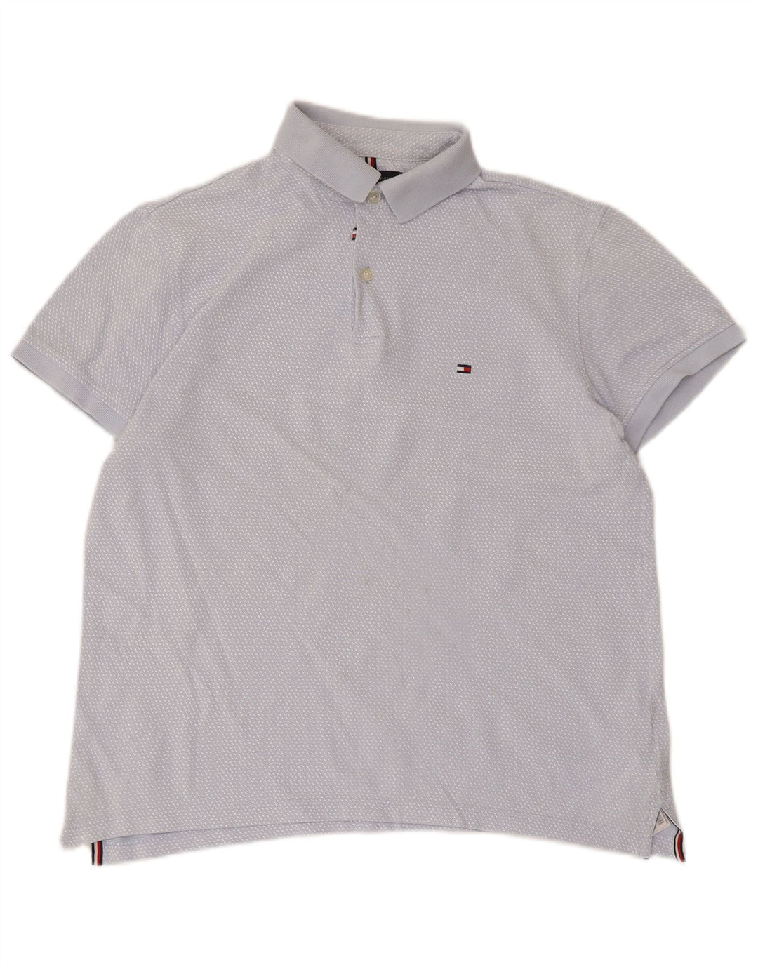 Tommy Hilfiger Polo Homme Bleu Moyen En Coton À Pois
