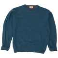 John Lewis Pull à col rond pour homme en laine mérinos bleue
