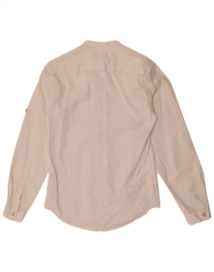 Zara Chemise Slim Fit Petit Lin Blanc