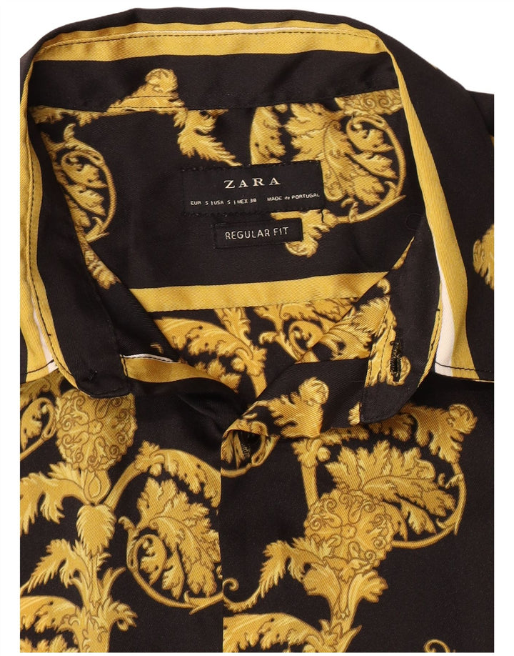 Zara Chemise Regular Fit Homme Petit Noir Paisley