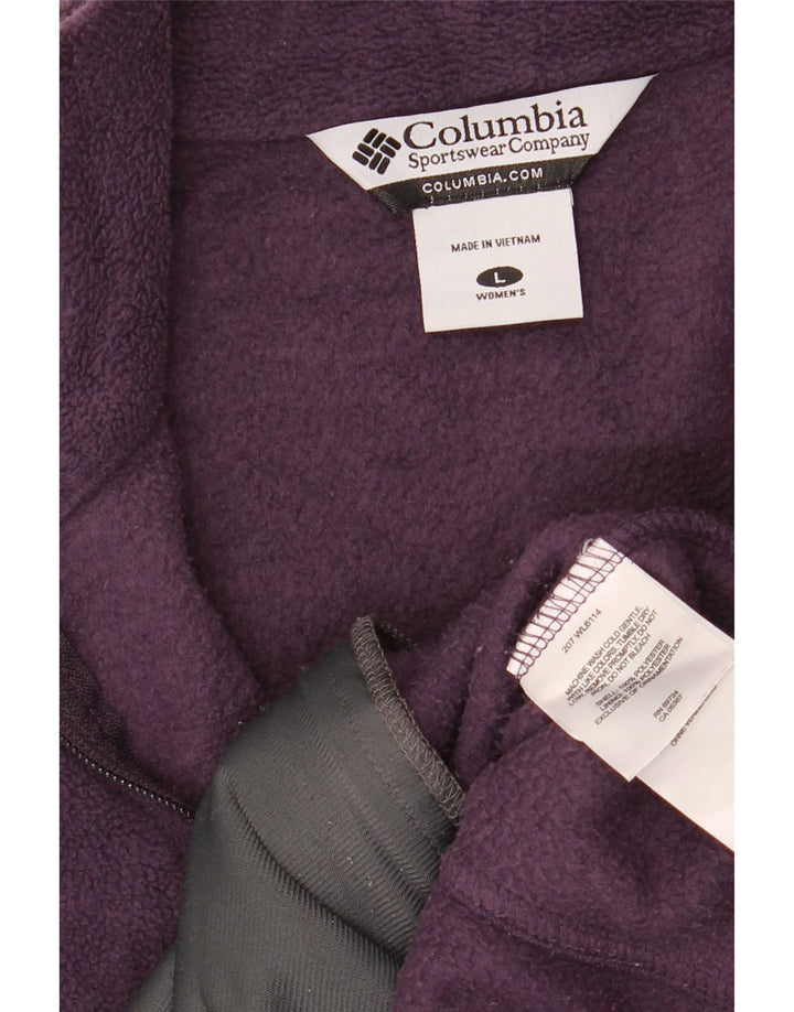 COLUMBIA Veste polaire surdimensionnée pour femme UK 16 Large Violet Polyester