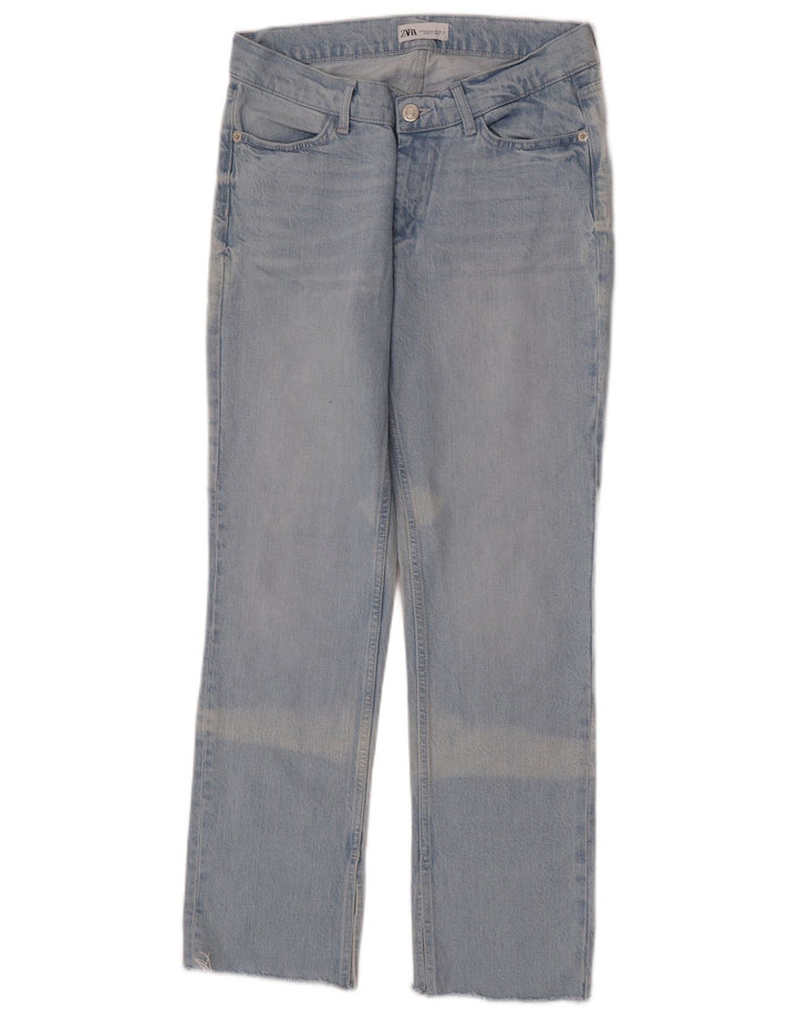 Zara Jean droit femme EU 40 Medium W30 L30 bleu coton