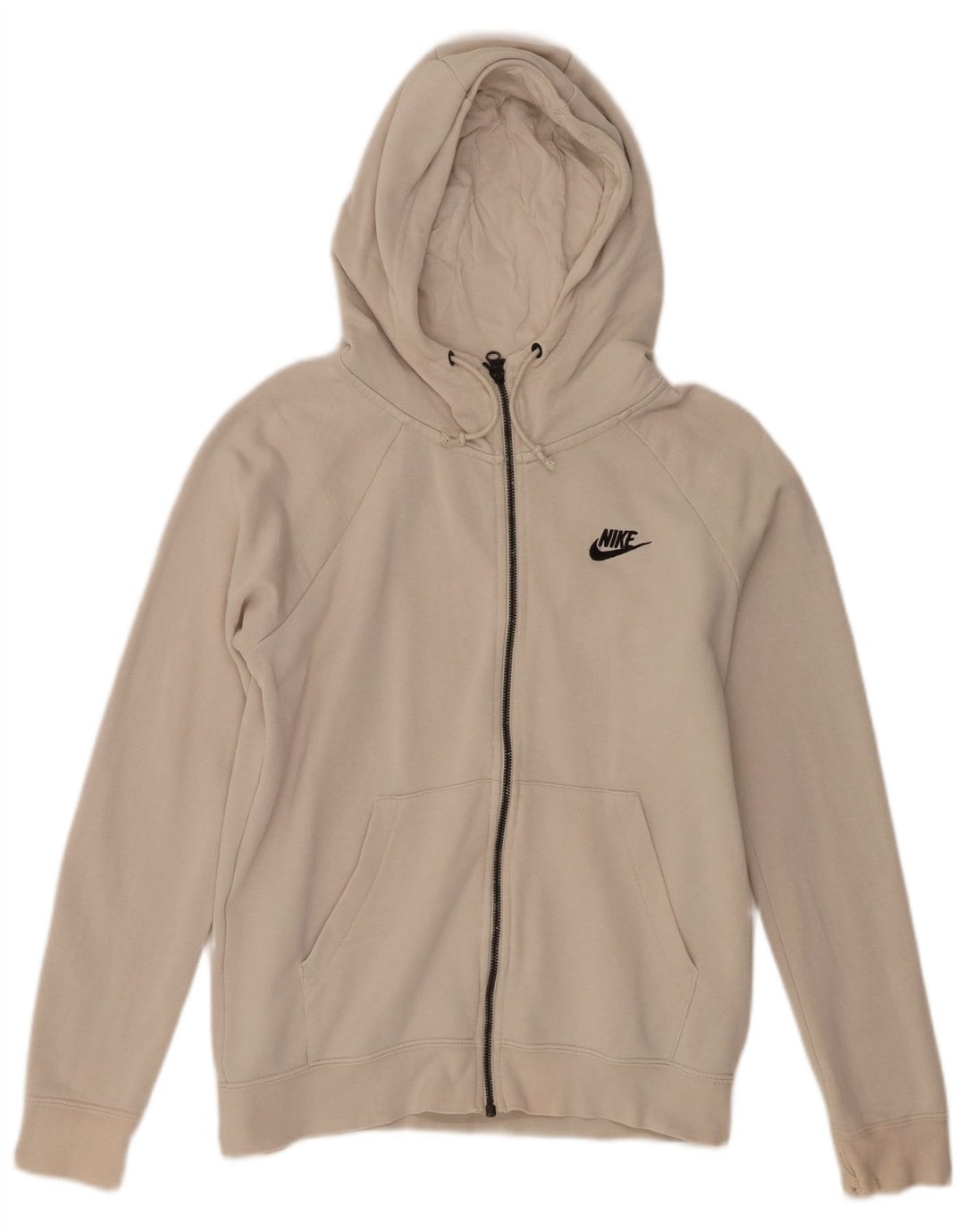 Nike Pull à capuche zippé pour homme Petit coton beige