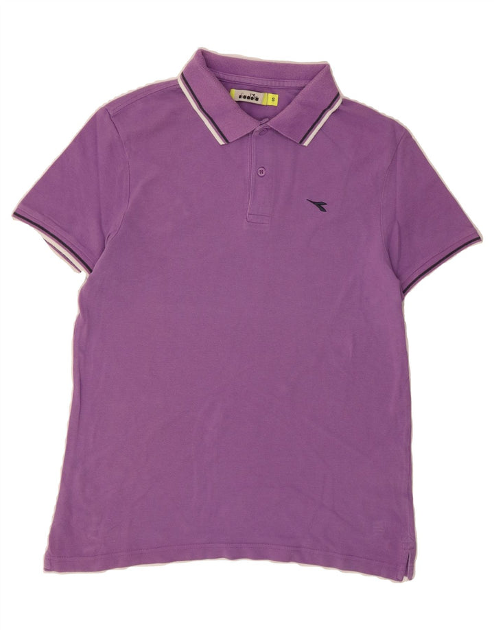 DIADORA Mens Polo Shirt Small Purple Cotton Vintage Diadora and Second-Hand Diadora from Messina Hembry 