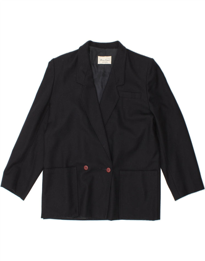 BRIAN TUCKER Womens Double Breasted Blazer Jacket UK 16 Large Navy Blue Vintage Brian Tucker and Second-Hand Brian Tucker from Messina Hembry 
