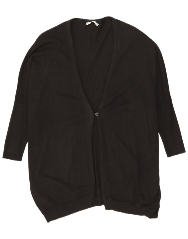 Zara Cardigan long pour femme UK 14 Noir moyen