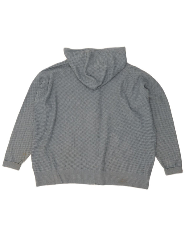 Marks & Spencer Pull cardigan à capuche coupe ample pour femme UK 16 Large Bleu